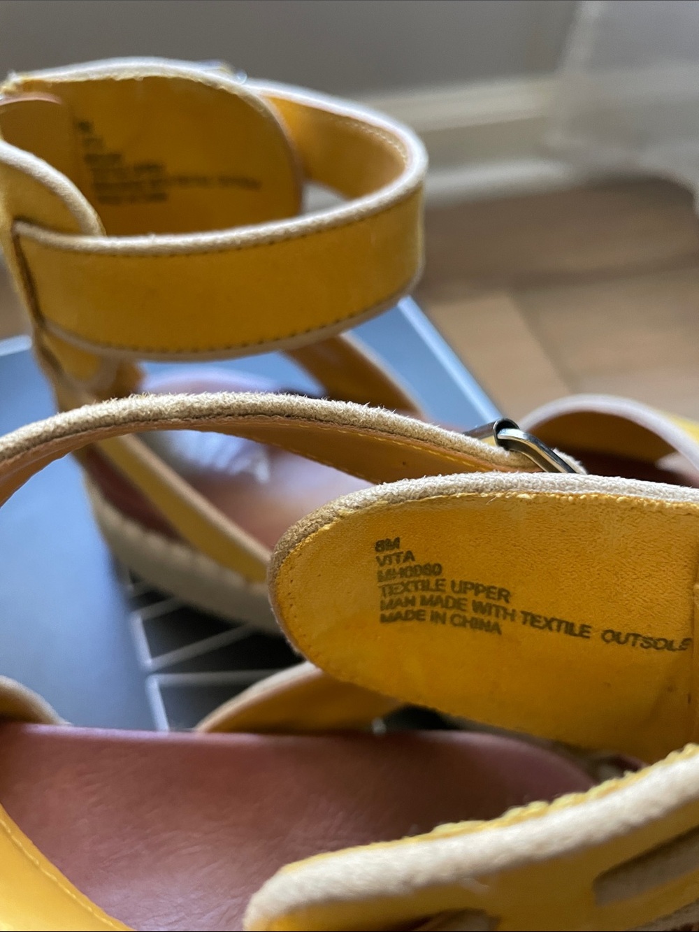 MIA Yellow Espadrille Vita Platform Sandal with Ankle Strap - Picture 3 of 6